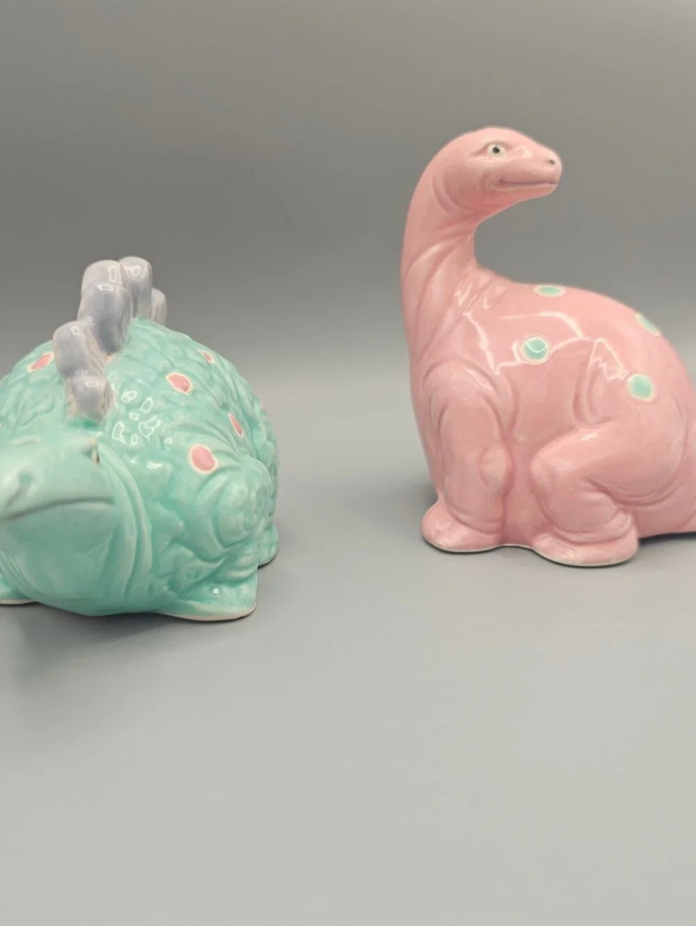 Vintage Ceramic Dinosaur Salt and Pepper Shakers Set